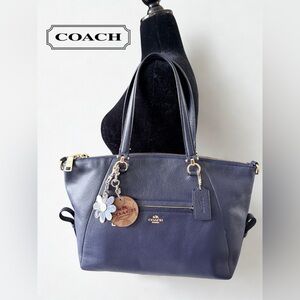 COACH ✨ PRISTINE Coach Prairie Satchel | Navy Blue Pebbled Leather ✨